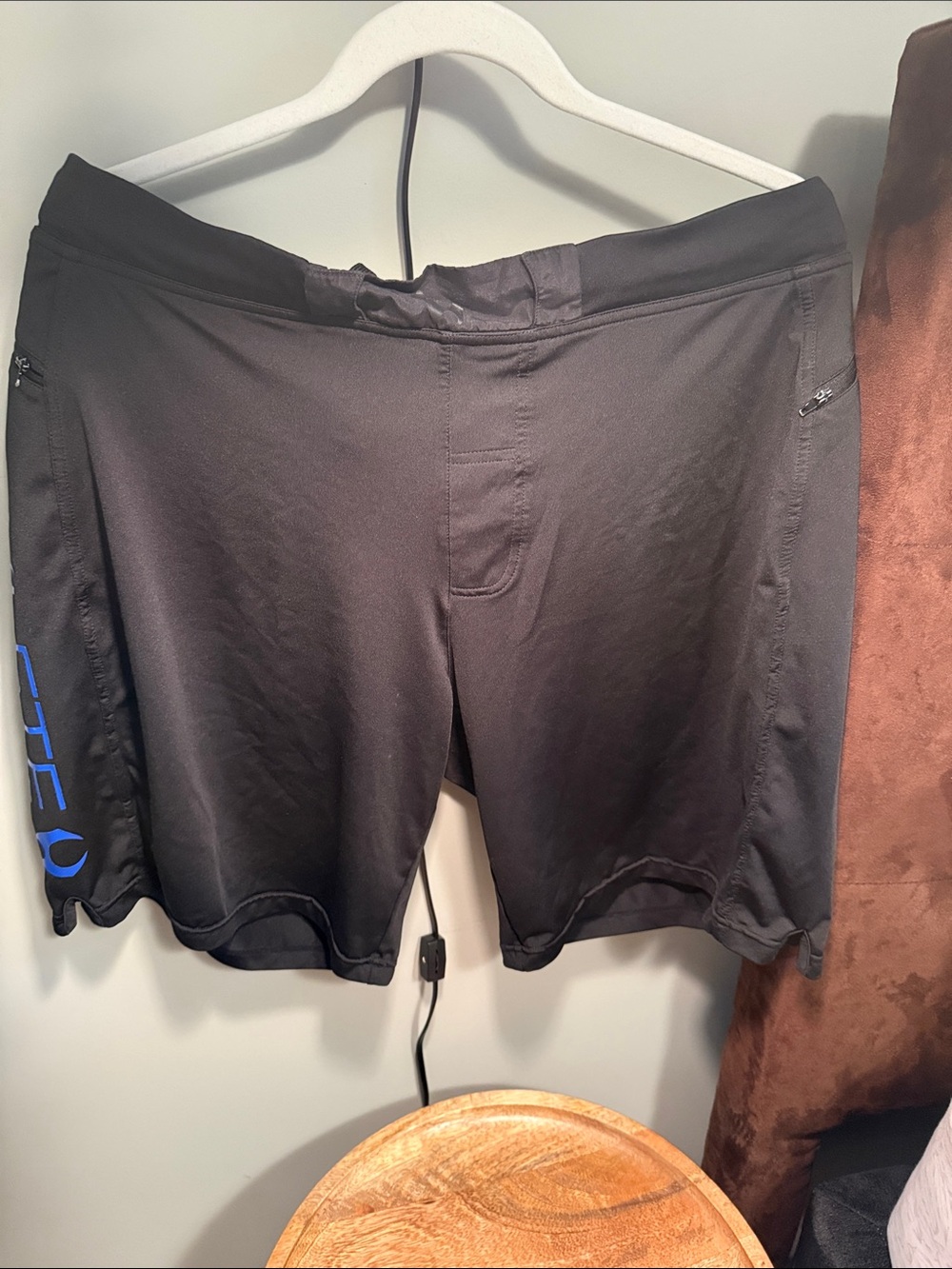 Hylete Men's Black Active Swim Shorts with Side Zippers